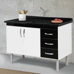 Gabinete Toquio Preto 116,2cm Rorato