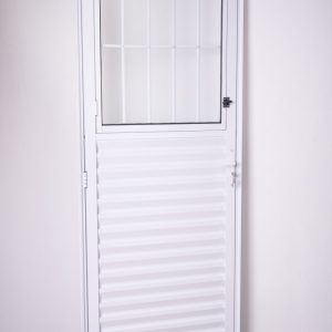 Porta em Alumínio Sala Lado Direito Branca 210x80 Casabella