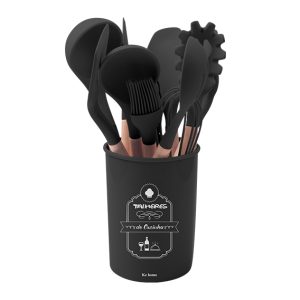 Kit de Utensílios Silicone Grafite