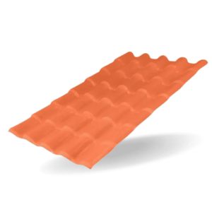 Telha de PVC Terracota 2,30m x 0,86m Lux Telhas